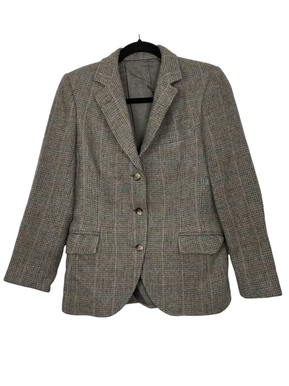 Stanley Blacker for Bonwit Teller Tan Multicolor Tweed Blazer Coat Approx Small